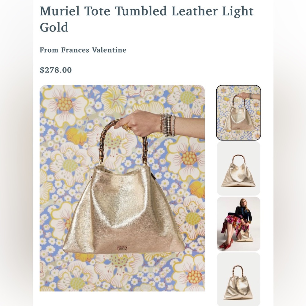Francis Valentines gold hobo handbag - MURIEL TOTE